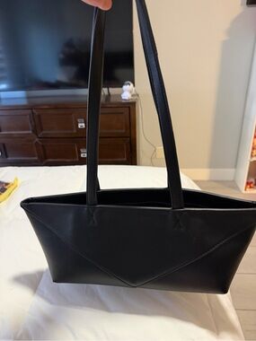Source Unknown Black Structured Shoulder Bag